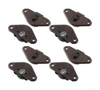Juego de 4 rodillos para puerta corredera, ruedas de altura ajustable con ruedas silenciosas de nailon para armarios, cajones y armarios, color rojo marrón (A)