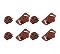 Juego de 4 rodillos para puerta corredera, ruedas de altura ajustable con ruedas silenciosas de nailon para armarios, cajones y armarios, color rojo marrón (B)