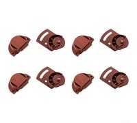 Juego de 4 rodillos para puerta corredera, ruedas de altura ajustable con silenciosas ruedas de nailon para armarios, cajones y armarios, rojo marrón (C)