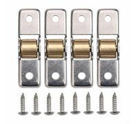 Juego de 4 rodillos para puertas correderas de acero inoxidable para ventanas y puertas de ducha con rodamientos silenciosos (rueda plana de 14 mm)