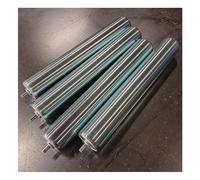 Juego de 4 rodillos transportadores de acero inoxidable, eje de 8 mm, repuesto resistente para sistemas de transferencia, soportes de rodillos, 38 mm de ancho, 600 mm de largo y resistente al óxido