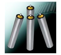 Juego de 4 rodillos transportadores de PVC no motorizados. Opciones de diámetro: 2,5 cm, 5,1 cm, 7,6 cm. Longitud: 12,4 cm a 91,4 cm para un manejo versátil de materiales