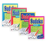 Juego de 4 rompecabezas de sudoku, libros de bolsillo, tamaño A5, juegos de matemáticas de viaje