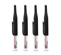 Juego de 4 rotuladores de punta larga de 32 mm para carpintero, marcadores de alcance de tinta que funcionan en metal