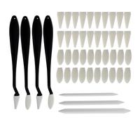 Juego de 4 rotuladores para borrar, con 40 cabezales de repuesto y 3 lápices de papel limpiaparabrisas, herramienta de esponja de borrado, limpiador de bocetos, juego de recortador de bocetos,