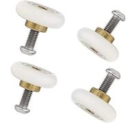 Juego de 4 ruedas de repuesto para puerta de ducha, diámetro 19 mm