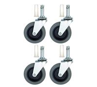 Juego de 4 ruedas para cubeta de fregona | 3"" con conectores | Repuesto para Rubbermaid 7380-L1
