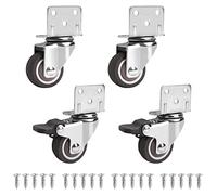 Juego de 4 Ruedas Para Muebles De 32 mm, Ruedas para Muebles Pesados, Ruedas Silenciosas Sin Marcas En El Suelo Para Muebles, Ruedas Recubiertas De Goma Para Carros Capacidad de Carga 60 Kg-1.25 inch