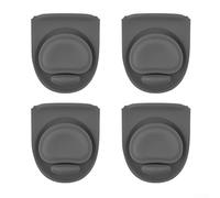 Juego de 4 sellos de silicona para botellas de agua, a prueba de fugas, junta de tapa de vaso aislada, piezas de repuesto reutilizables aptas para lavavajillas (gris oscuro)