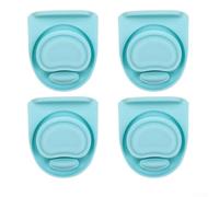 Juego de 4 sellos de silicona para botellas de agua, a prueba de fugas, junta de tapa de vaso aislada, piezas de repuesto reutilizables aptas para lavavajillas (azul)