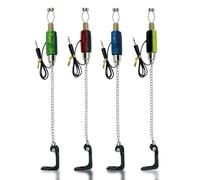 Juego de 4 señuelos de pesca de carpa, luz LED, indicador de picada para swinger, desmontable, juego de indicadores de picada para exteriores, 4 unidades
