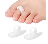 Juego de 4 separadores de dedos de los pies, protectores de dedos, alivio instantáneo del dolor en la zona de los dedos de los pies, para el tratamiento de los dedos en martillo, férulas que alivian