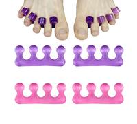 Juego de 4 separadores de dedos de los pies, separadores de dedos de gel para pedicura, esmalte de uñas, recorte de uñas