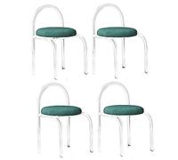 Juego de 4 sillas de comedor acrílicas modernas tapizadas de terciopelo, patas transparentes, diseño elegante sin brazos, sillas de bar contemporáneas para comedor y decoración de cocina