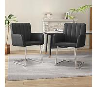 Juego de 4 sillas de comedor con rayas verticales, sillón acolchado con patas de metal en zigzag, silla de salón, silla de salón para sala de estar, sala de trabajo y escritorio, piel sintética, color