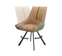 Juego de 4 sillas de comedor giratorias modernas grises, ergonómicas, acolchadas de piel sintética, respaldo alto, estructura de metal resistente a arañazos, muebles elegantes para cocina y