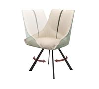 Juego de 4 sillas de comedor giratorias modernas grises, ergonómicas, acolchadas de piel sintética, respaldo alto, estructura de metal resistente a arañazos, muebles elegantes para cocina y