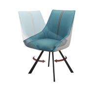 Juego de 4 sillas de comedor giratorias modernas grises, ergonómicas, acolchadas de piel sintética, respaldo alto, estructura de metal resistente a arañazos, muebles elegantes para cocina y