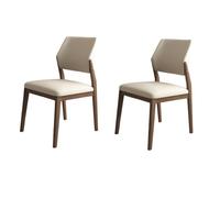 Juego de 4 sillas de comedor italianas modernas de madera maciza, respaldo acolchado sin brazos, diseño elegante para el hogar, comedor, sala de estar y muebles de restaurante