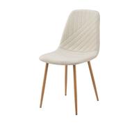 Juego de 4 sillas de comedor köfering textil/acero 88x44x55cm - beige [en.casa]