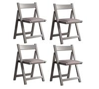 Juego de 4 sillas de comedor plegables apilables - Comfortable Space-Saving Chairs for Home, Office, Events, Weddings - Versátile And Stylish Seating Solution
