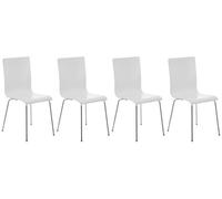 Juego de 4 sillas de espera pepe madera blanco 47x43x87 cm