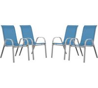Juego de 4 sillas jardín textileno "cordoba" - phoenix - azul