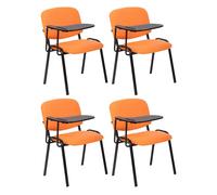 Juego de 4 sillas ken en tela con mesa plegable naranja 71x53x81 cm