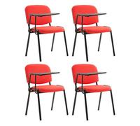 Juego de 4 sillas ken en tela con mesa plegable rojo 71x53x81 cm