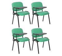 Juego de 4 sillas ken en tela con mesa plegable verde 71x53x81 cm