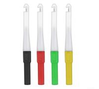 Juego de 4 sondas de aguja multímetro con postes resistentes a la rotura, diseñadas para diagnósticos automotrices y pruebas eléctricas con compatibilidad de conector banana de 4 mm
