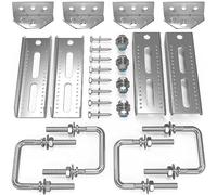 Juego de 4 soportes de litera giratorios galvanizados de 8 pulgadas con accesorios para 3 x 3 pulgadas, 2 x 3 pulgadas, 1.5 x 3 pulgadas, 1.5 x 3 pulgadas, soportes de litera de remolque de barco y