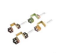 Juego de 4 soportes de riel de cama en forma de U resistentes bisagras de soporte de acero laminado en frío para estabilidad y durabilidad del marco de cama de madera (oro de 40 mm)