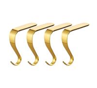 Juego de 4 soportes para de Navidad, para colgar chimeneas, guirnaldas de repisa, pinzas de metal, duraderos, fáciles de instalar, fáciles de usar