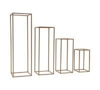 Juego de 4 soportes para flores de metal, soporte para plantas, soporte para flores, soporte para jarrones, adecuado para bodas, fiestas, festivales y decoración interior y exterior con pequeño