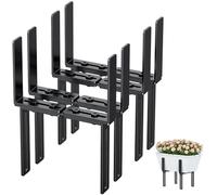 Juego de 4 soportes para jardineras en forma de H, sin necesidad de perforación, adecuados para barandillas de balcón de 1,5 a 32 cm y jardineras de 15 a 23 cm, soporte para jardineras de balcón