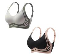 Juego de 4 sujetadores sin costuras para mujer, sin aros, sujetadores deportivos sin tirantes, sujetador push up, sujetador completo, bralette acolchado, cómodo sujetador sin costuras, sujetador sin