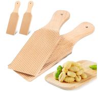 Juego de 4 tablas de Gnocchi y paletas de mantequilla de madera para extender masa, 23 x 7 cm, remo de gnocchi, herramienta para hacer pasta, rodillo para casa, restaurante, cocina, fideos, navidad