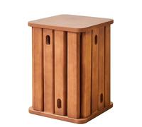 Juego de 4 taburetes apilables, mesas de centro anidadas de madera y mesa auxiliar redonda, mesa auxiliar que ahorra espacio para sala de estar y dormitorio, no requiere instalación