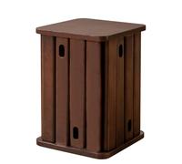 Juego de 4 taburetes apilables, mesas de centro anidadas de madera y mesa auxiliar redonda, mesa auxiliar que ahorra espacio para sala de estar y dormitorio, no requiere instalación