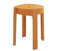 Juego de 4 taburetes apilables modernos de plástico, sillas de bar redondas con diseño de remolino con conexión en forma de X y almohadillas antideslizantes para cocina, oficina, hogar, soporta hasta