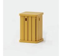 Juego de 4 taburetes apilables multifuncionales de madera maciza, versátiles como mesa auxiliar o mesita de noche