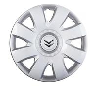 Juego de 4 tapacubos adaptables para Citroen C4, C1, C2, C3, C5, C8, Nemo, Berlingo, Xsara Picasso/Jumpy, diámetro de 16 Pulgadas, con Logotipo Cromado, no Originales