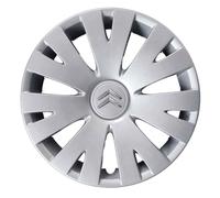 Juego de 4 tapacubos adaptables - para Citroen C4 Picasso / C1 / C2 / C3 / C4 / C5 / C8 / Nemo/Berlingo/Xsara Picasso - Diámetro de 15 Pulgadas - con Logotipo Cromado - No Originales