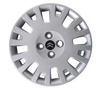 Juego de 4 tapacubos adaptables - para Citroen Nemo - Diámetro 15 Pulgadas - con Logotipo Cromado - no Originales