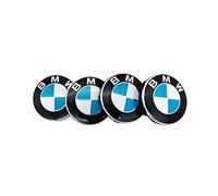 Juego de 4 tapacubos originales BMW de 55 mm con borde cromado 36136850834 compatible con 1, 2, 3, 4, 5, 6, 7, 8, X1, X2, X3, X4, X5, X6, Z4