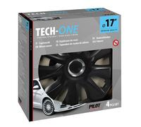 Juego De 4 Tapacubos Universales 17' Con Tuercas Lancia Y Fiat Panda 500 Polo