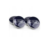 Juego de 4 tapas centrales de rueda azules de 54 mm con emblema para vehículos Ford, fabricadas en plástico ABS duradero.
