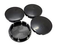 Juego de 4 tapas centrales de rueda de coche, cubiertas de buje delantero y trasero, color negro para accesorios de repuesto de vehículo, 56 mm de diámetro exterior (negro)