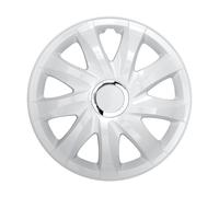 Juego de 4 tapas de ruedas en acabado blanco para coche de 15 pulgadas